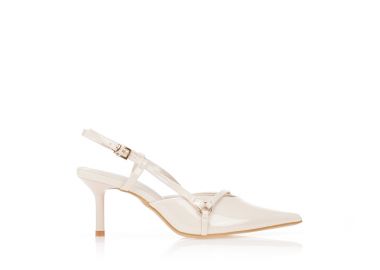 Γόβες slingback λουστρίνι μυτερές ΜΠΕΖ - Tsoukalas - 