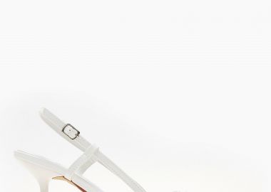 Γόβες slingback με χιαστί λουράκια - Λευκό - Issue - 