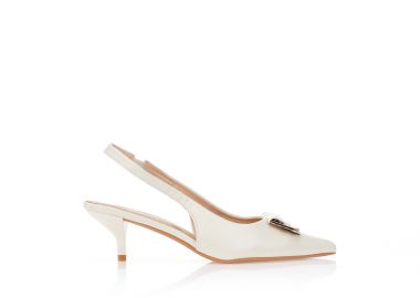 Γόβες slingback με χρυσή αγκράφα ΜΠΕΖ - Tsoukalas - 