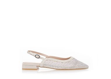 Γόβες slingback με δίχτυ και στρας ΜΠΕΖ - Tsoukalas - 