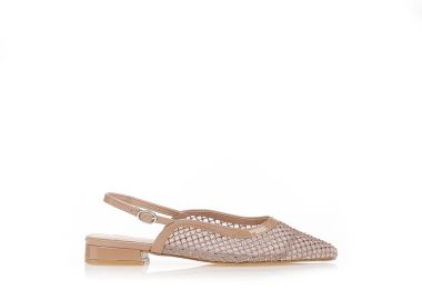 Γόβες slingback με δίχτυ και στρας ΠΟΥΡΟ - Tsoukalas - 