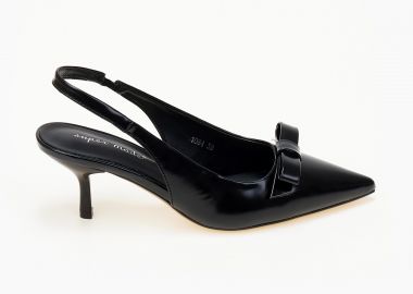 Γόβες slingback με ιδιαίτερο φιόγκο - Μαύρο - Issue - 