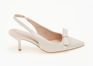 Γόβες slingback με ιδιαίτερο φιόγκο - Μπεζ - Issue - 