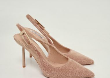 Γόβες Slingback με Pony Skin Υφή -  - 