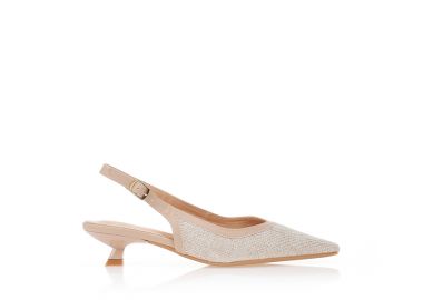 Γόβες slingback ψάθινες με χαμηλό τακούνι ΠΟΥΡΟ - Tsoukalas - 