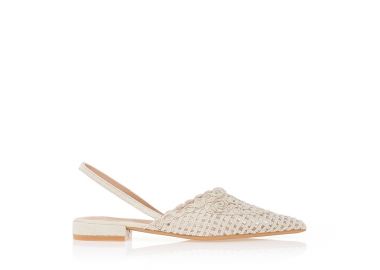 Γόβες σουέτ με κεντητό σχέδιο και διαφάνειες ΜΠΕΖ - Tsoukalas - 