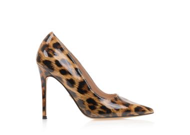 Γόβες TSOUKALAS animal print λουστρίνι μυτερές ΛΕΟΠΑΡ - Tsoukalas - 