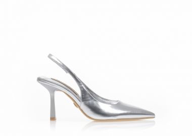 Γόβες TSOUKALAS ασημί δερματίνη μυτερές ΑΣΗΜΙ - Tsoukalas - 