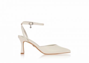 Γόβες TSOUKALAS λευκές με ιδιαίτερο τακούνι ΛΕΥΚΟ - Tsoukalas - 