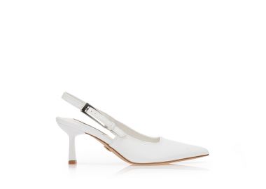 Γόβες TSOUKALAS λευκές slingback ΛΕΥΚΟ - Tsoukalas - 