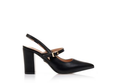 Γόβες TSOUKALAS μαύρες δερματίνη με μπαρέτα ΜΑΥΡΟ - Tsoukalas - 