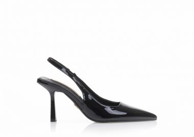 Γόβες TSOUKALAS μαύρες λουστρίνι μυτερές ΜΑΥΡΟ - Tsoukalas - 