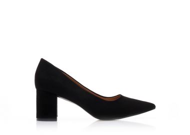 Γόβες TSOUKALAS μαύρες σουέτ μυτερές ΜΑΥΡΟ - Tsoukalas - 