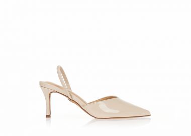 Γόβες TSOUKALAS μπεζ λουστρίνι μυτερές ΜΠΕΖ - Tsoukalas - 