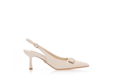 Γόβες TSOUKALAS μπεζ με αγκράφα ΜΠΕΖ - Tsoukalas - 