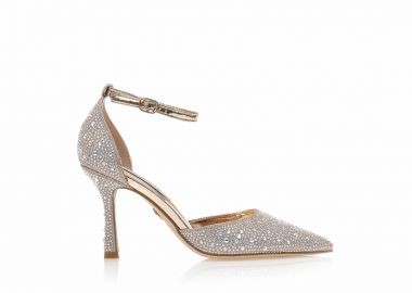 Γόβες TSOUKALAS μπρονζέ λούρεξ από στρας μυτερές ΜΠΡΟΝΖΕ - Tsoukalas - 