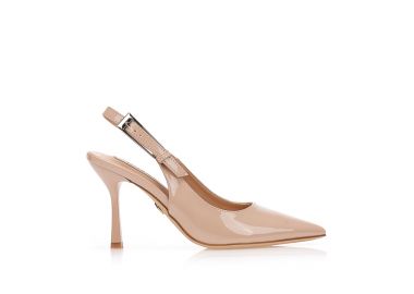 Γόβες TSOUKALAS nude λουστρίνι μυτερές NUDE - Tsoukalas - 