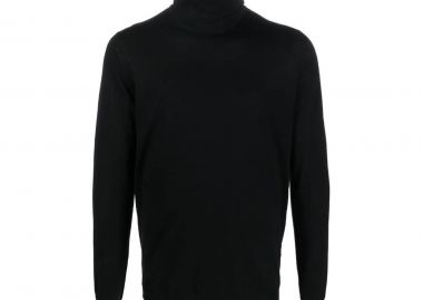 GOES BOTANICAL Ανδρικό Μαύρο High-Neck Knit Jumper - GOES BOTANICAL - 