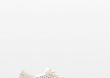 GOLDEN GOOSE Ανδρικό Λευκό Glitter Star Super-Star Sneakers - GOLDEN GOOSE - 