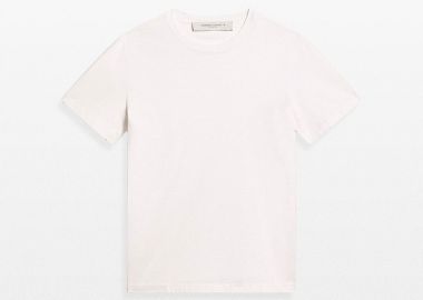 GOLDEN GOOSE Ανδρικό Λευκό T-shirt With Distressed Treatment - GOLDEN GOOSE - 