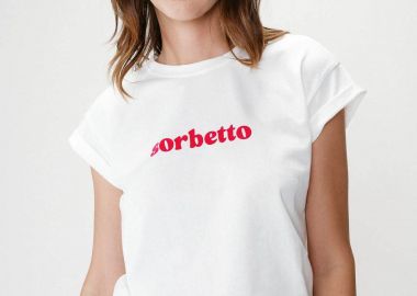 Grace & Mila γυναικείο T-shirt με lettering Regular Fit 