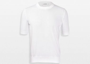 GRAN SASSO Ανδρικό Λευκό Knitted T-Shirt - GRAN SASSO - 