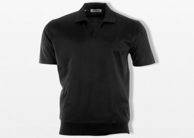GRAN SASSO Ανδρικό Μαύρο Jersey Poloshirt - GRAN SASSO - 