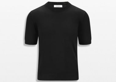 GRAN SASSO Ανδρικό Μαύρο Knitted T-Shirt - GRAN SASSO - 