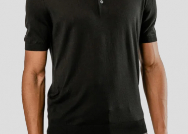 GRAN SASSO Ανδρικό Μαύρο Polo T-shirt - GRAN SASSO - 