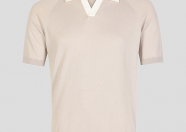 GRAN SASSO Ανδρικό Μπεζ Polo T-shirt - GRAN SASSO - 