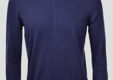 GRAN SASSO Ανδρικό Μπλε Full Double Slider Zip Cotone Cardigan - GRAN SASSO - 