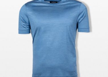 GRAN SASSO Ανδρικό Μπλε Round Neck T-Shirt - GRAN SASSO - 