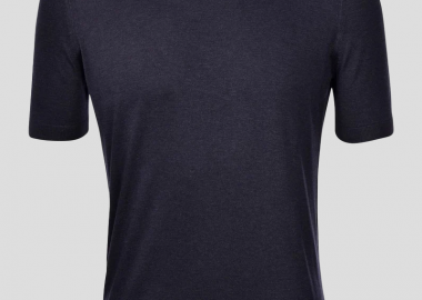 GRAN SASSO Ανδρικό Μπλε Silk T-shirt - GRAN SASSO - 