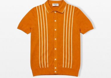 GRAN SASSO Ανδρικό Πορτοκαλί Cotton Cardigan - GRAN SASSO - 
