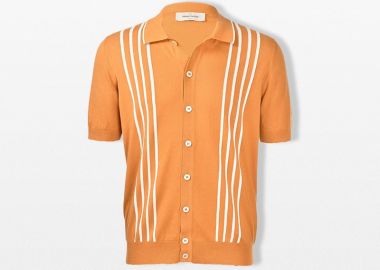 GRAN SASSO Ανδρικό Πορτοκαλί Cotton Cardigan - GRAN SASSO - 