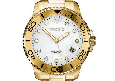 GREGIO Crystals Ladies - GR530020, Gold case with Stainless Steel Bracelet - Gregio - 