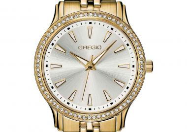 GREGIO Fleur Crystals - GR550020 Gold case with Stainless Steel Bracelet - Gregio - 