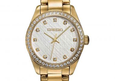GREGIO Nova Crystals - GR440020 Gold case with Stainless Steel Bracelet - Gregio - 