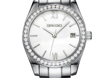 GREGIO Perlee Crystals - GR660010, Silver case with Stainless Steel Bracelet - Gregio - 