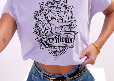 GRYFFINDOR CORD LILA T-SHIRT - sense-shop - 