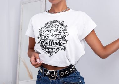 GRYFFINDOR CORD WHITE T-SHIRT - sense-shop - 