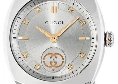 GUCCI Interlocking Diamond Swiss Made - YA142510, Silver case with Stainless Steel Bracelet - Gucci - 