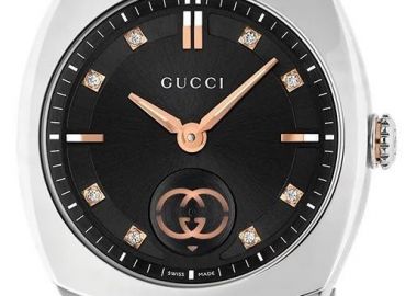 GUCCI Interlocking Diamond Swiss Made - YA142513, Silver case with Stainless Steel Bracelet - Gucci - 