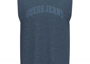 Guess ανδρική αμάνικη μπλούζα με logo print Regular Fit - M6GPB2K8FQ4 Μπλε - GUESS - 