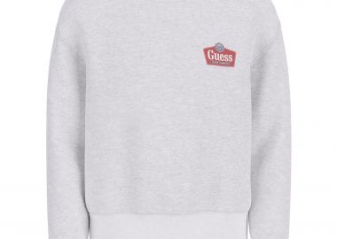 Guess ανδρική μπλούζα φούτερ με logo print - M6RQ21KCPR1 Γκρι Ανοιχτό - GUESS - 