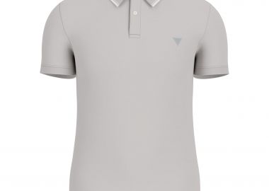 Guess ανδρική πλεκτή μπλούζα πόλο κοντομάνικη Slim Fit - M6RP66J1314 Γκρι - GUESS - 