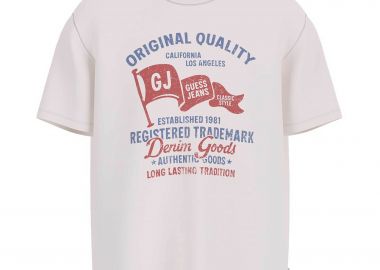 Guess ανδρικό T-shirt με print Oversized Fit - M6GIB8K8FQ4 Λευκό - GUESS - 