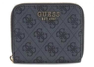 Guess ανθρακί πορτοφόλι Laurel 2 logo mini - Guess - 
