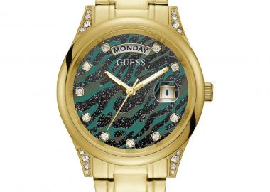 GUESS Aura Crystals - GW0047L3 , Gold case with Stainless Steel Bracelet - Guess - 