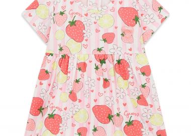 Guess βρεφικό φόρεμα με strawberry & lime print - S6GG02K6YW4 Ροζ - GUESS - 